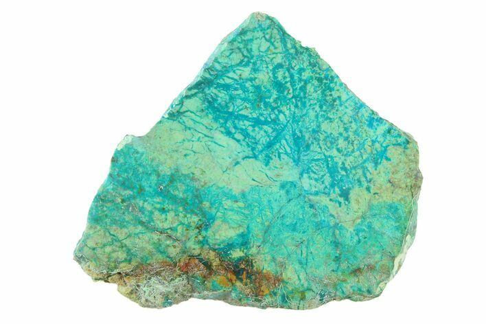 Polished Blue River Chrysocolla Slice - Arizona #337418